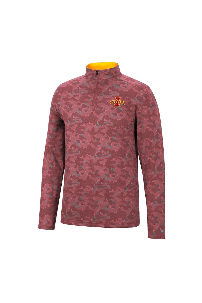 Men's Colosseum Cardinal Iowa State Cyclones Tivo Quarter-Zip Jacket, Alternate, color, Cardinal