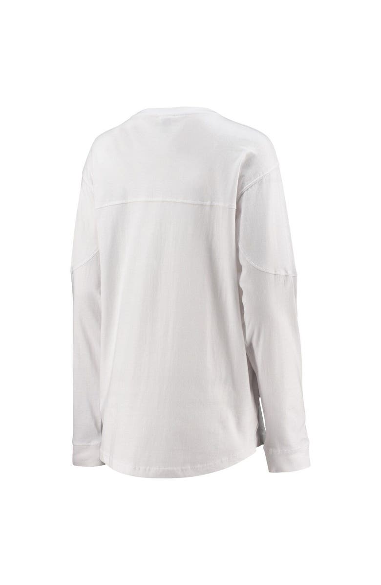 PRESSBOX Women's Pressbox White Georgia Tech Yellow Jackets Edith Long Sleeve T-Shirt, Alternate, color, 