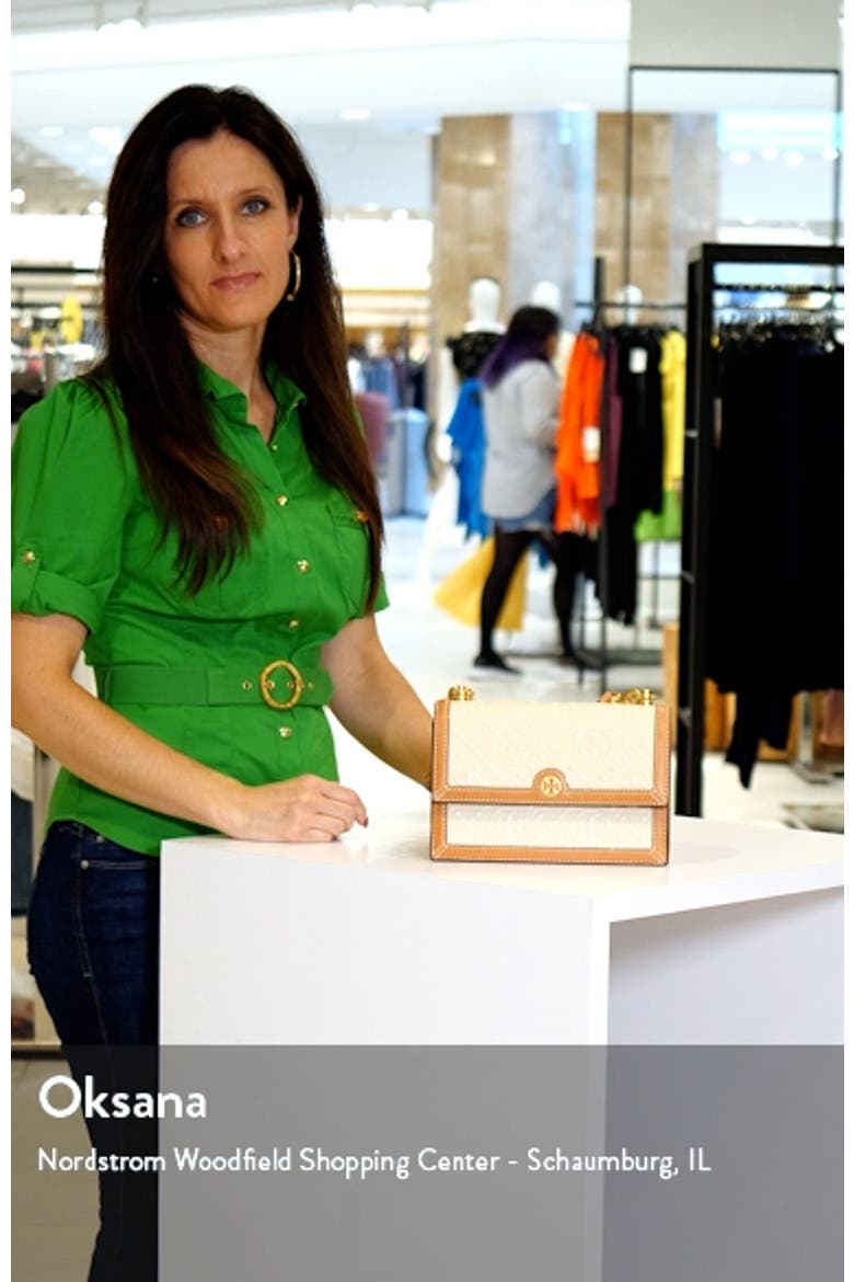 T Monogram Embossed Patent Leather Small Shoulder Bag video