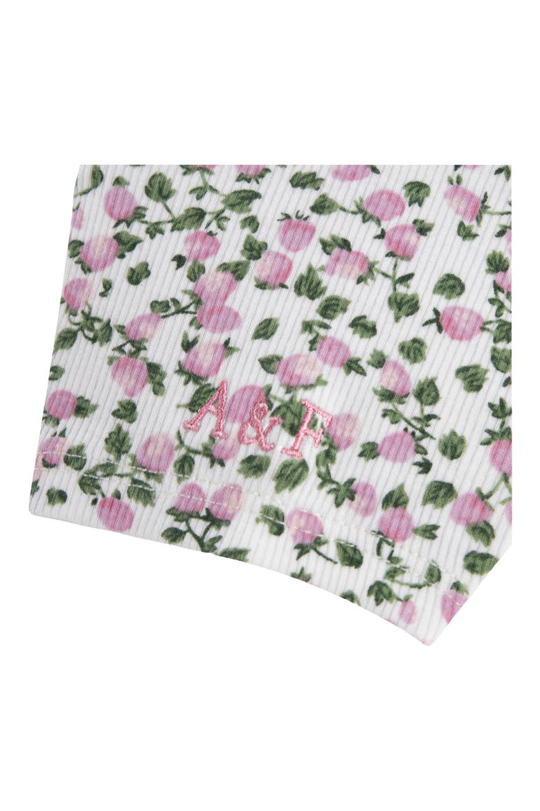 Kids' Floral Square Neck Top, Alternate, color, AMRANF CAS