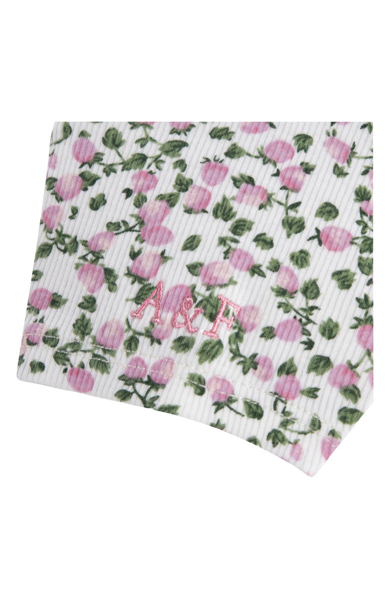 abercrombie kids Kids' Floral Square Neck Top, Alternate, color, Amranf Cas