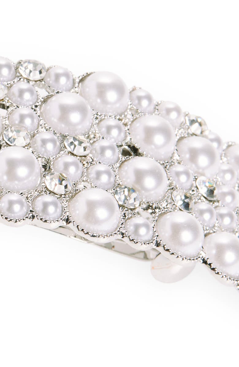 Tasha Imitation Pearl & Crystal Barrette, Alternate, color,
