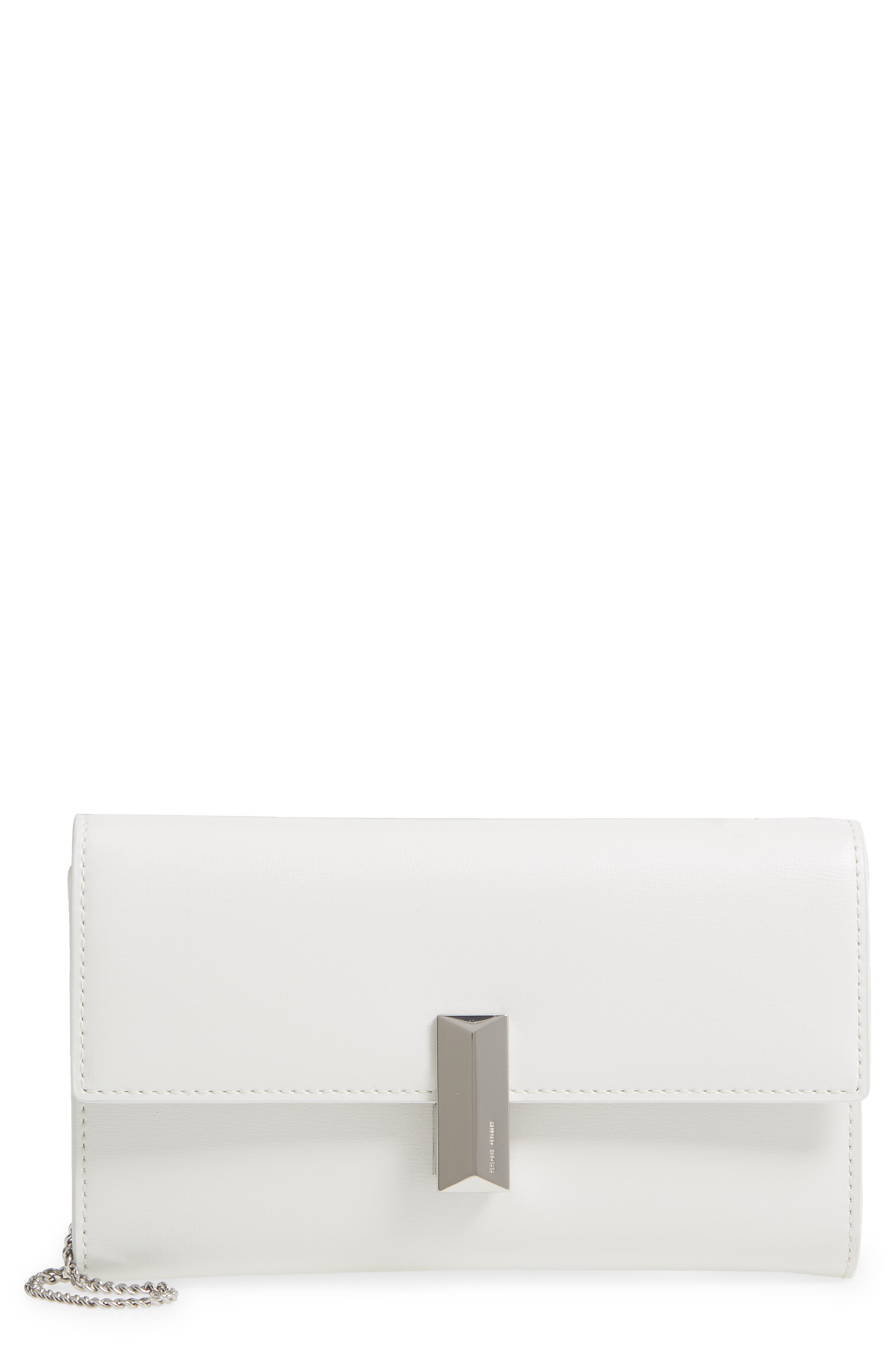 BOSS Mini Nathalie Leather Wristlet Clutch, Main, color, 