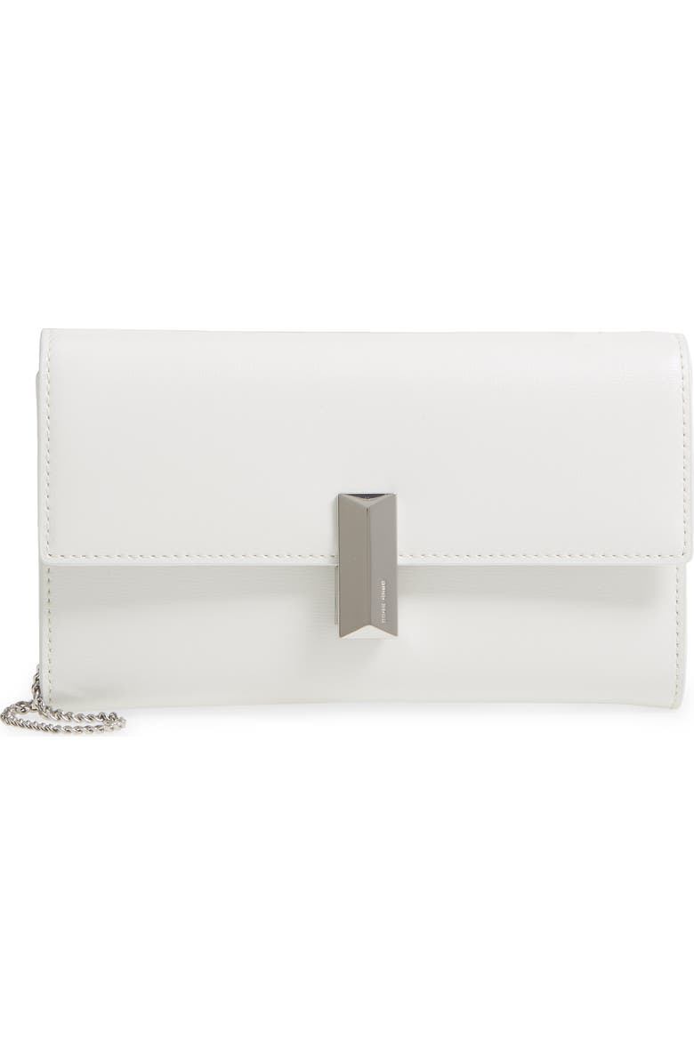 BOSS Mini Nathalie Leather Wristlet Clutch, Main, color,