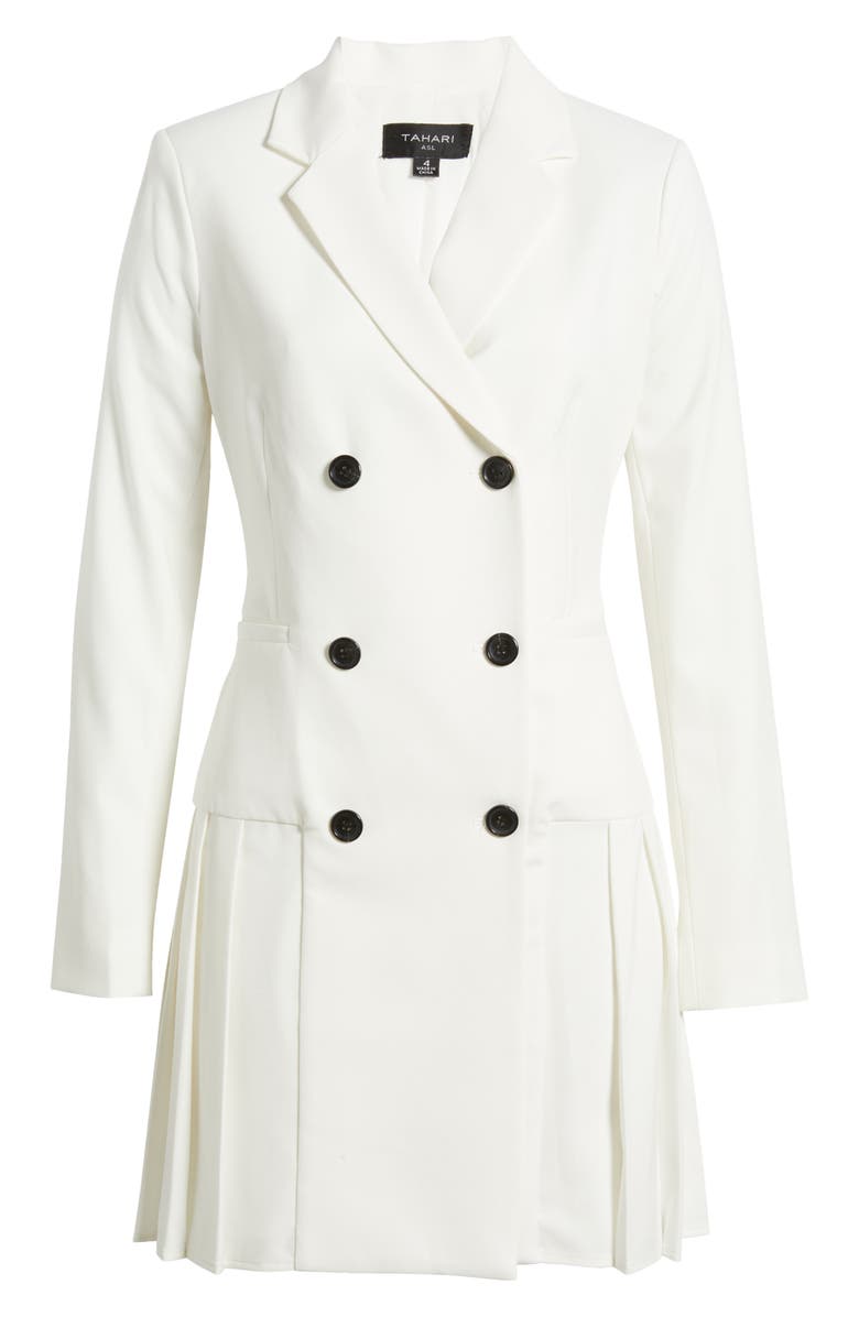 Tahari ASL Long Sleeve Pleated Coat Dress, Alternate, color, 