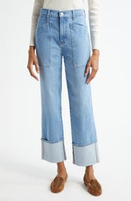 Veronica Beard Dylan Cuffed Cargo Jeans