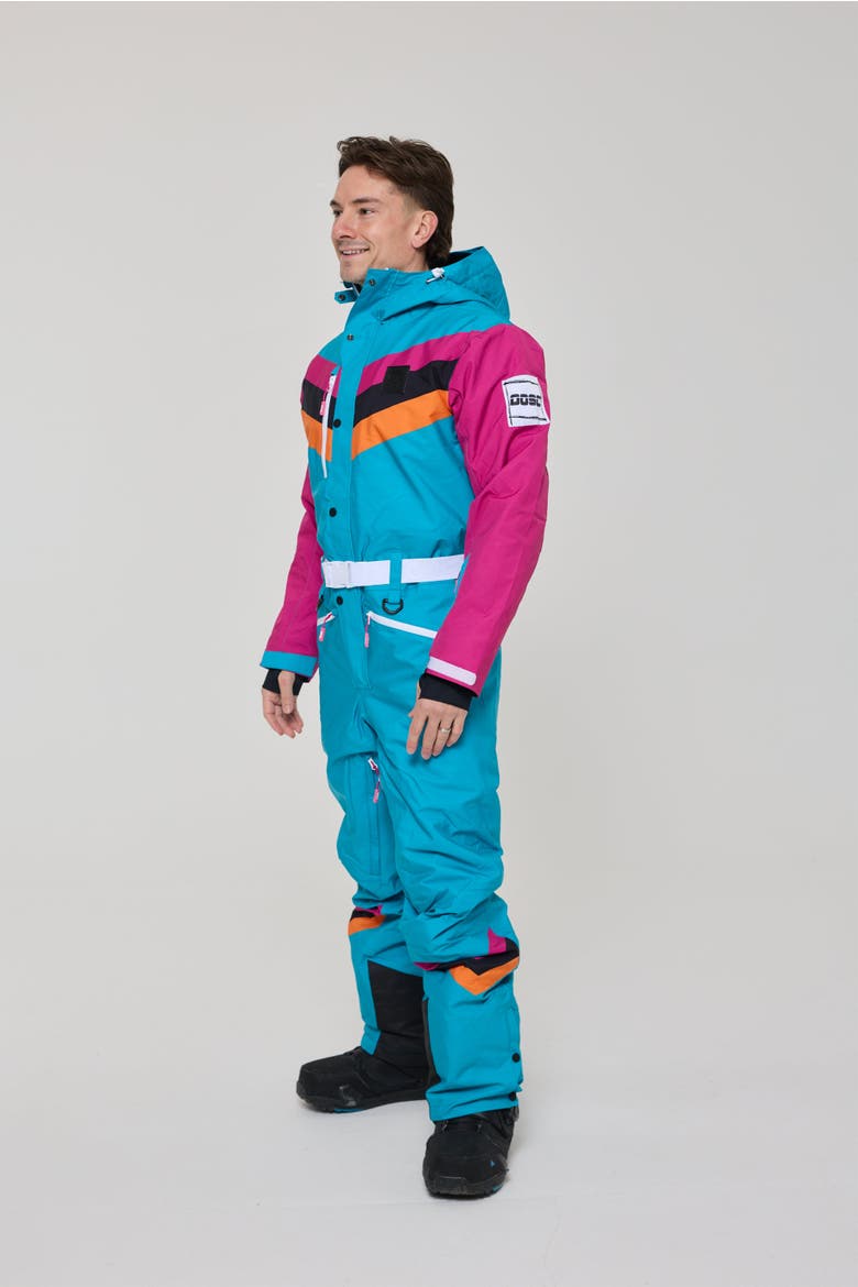 Exodus Ski Suit Men's, Alternate, color, Teal and scarlet