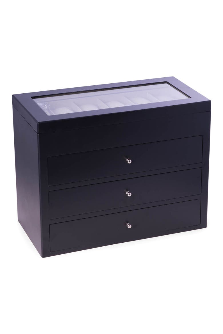 Wood Watch Box, Main, color, BLACK