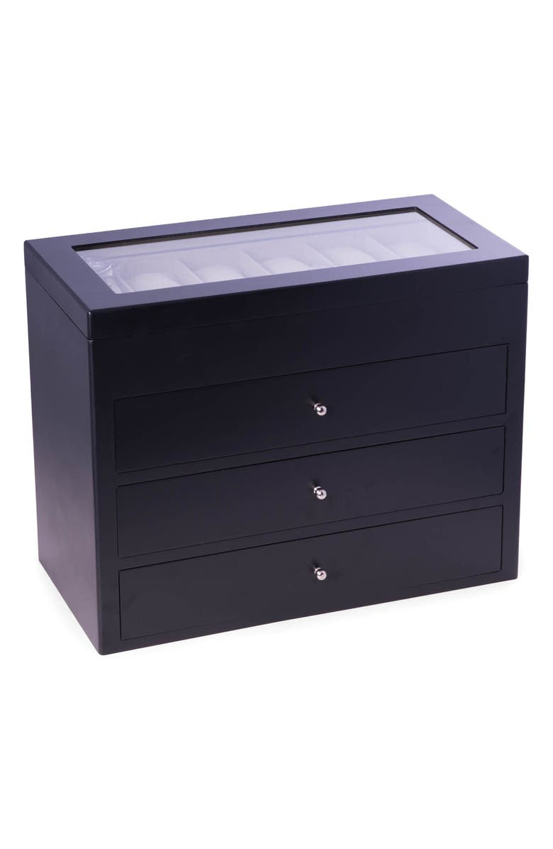 Bey-Berk Wood Watch Box, Main, color, Black