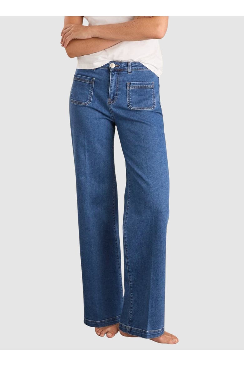 Robyn Denim Straight-Leg Stretch Jeans, Main, color, Washed Indigo