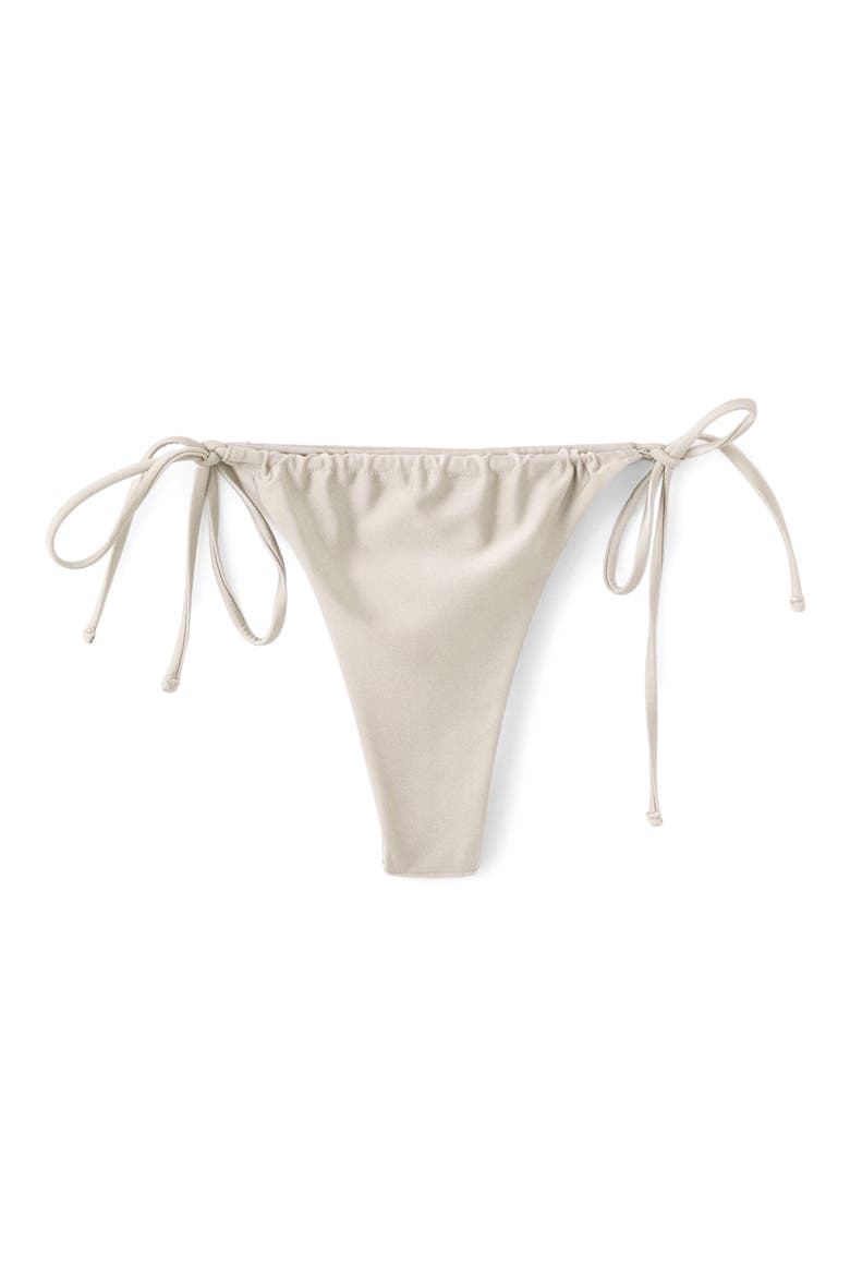 Brazilian Side Tie Bikini Bottoms, Main, color, LIGHT/ PASTEL GREY