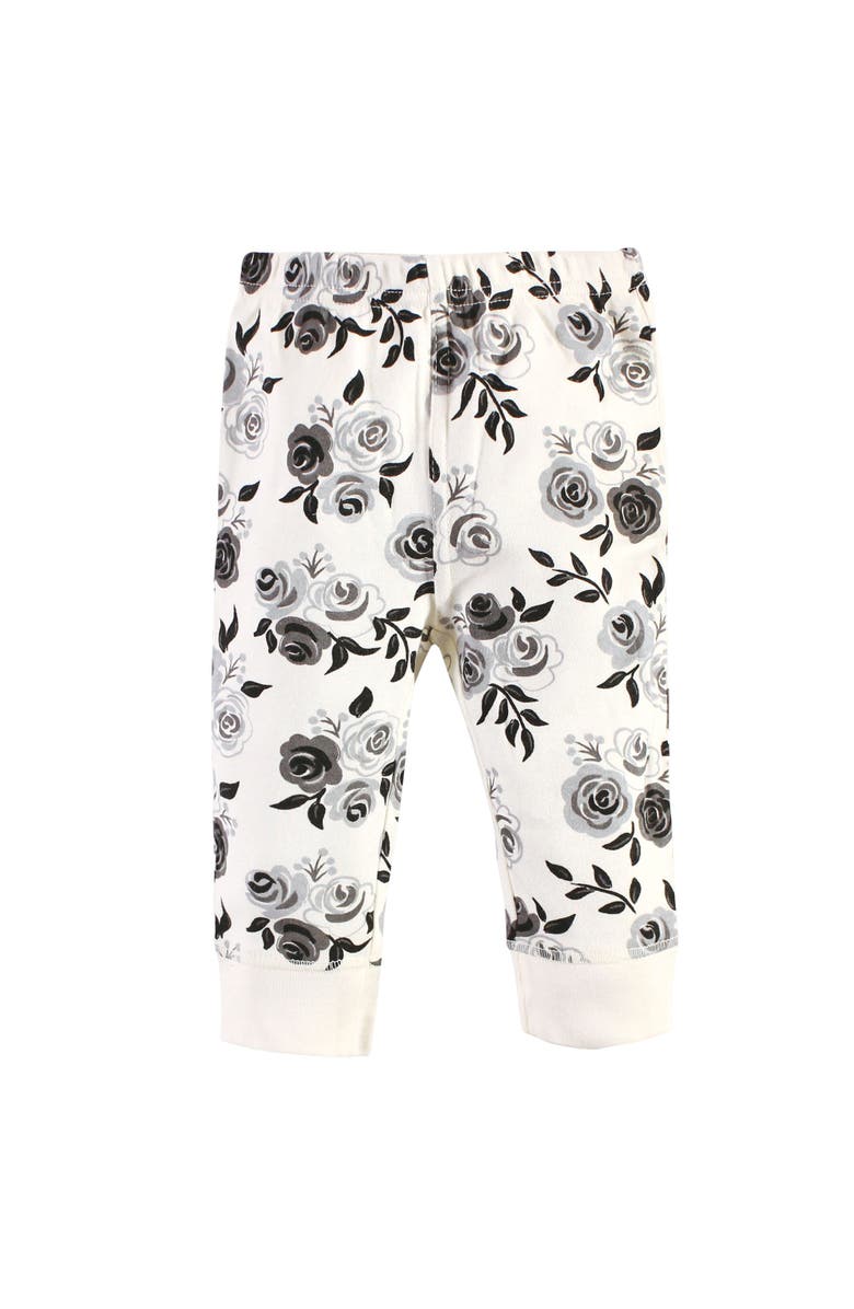 Touched by Nature Organic Cotton Pants for Young Ladies, Alternate, color, Black Floral