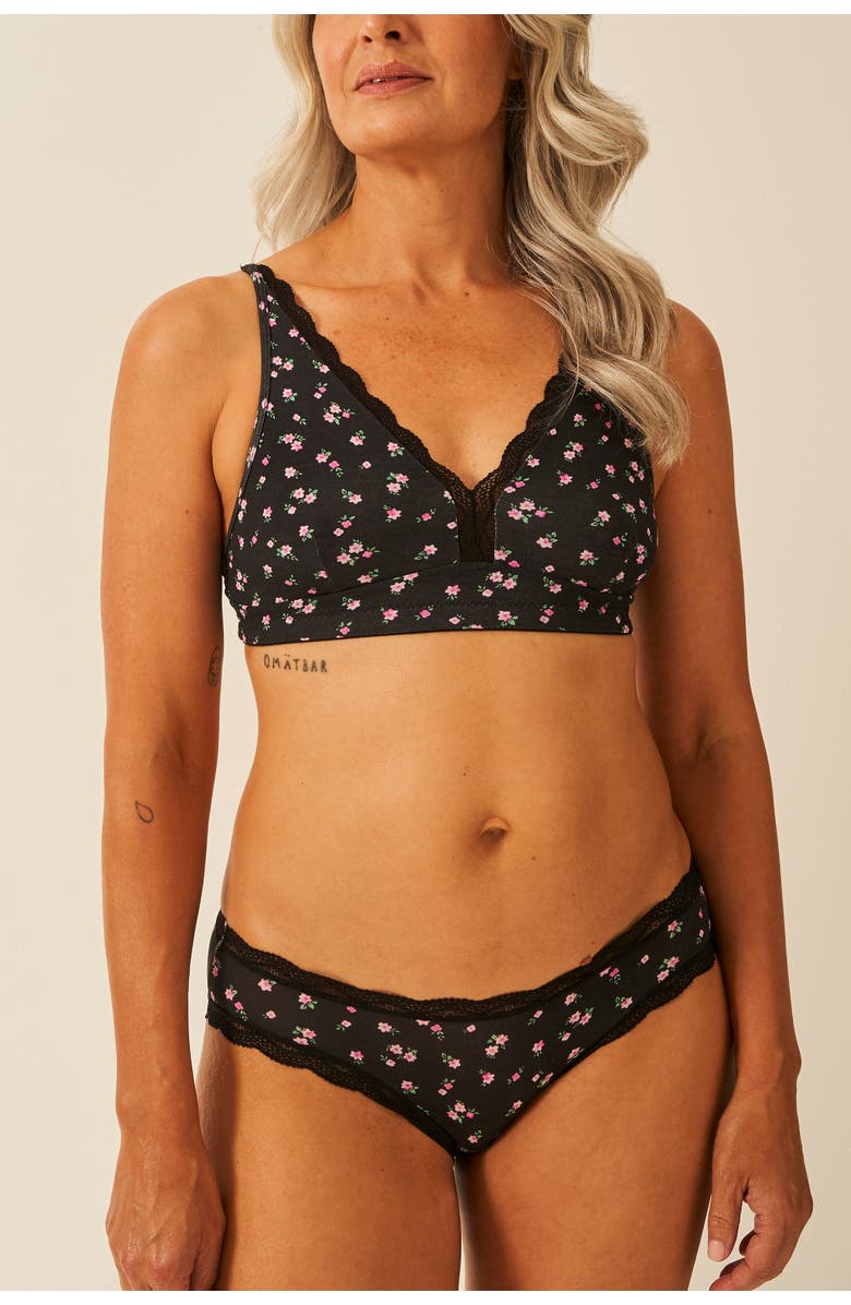 Stripe & Stare The Lace Plunge & Original Knicker Set, Main, color, 