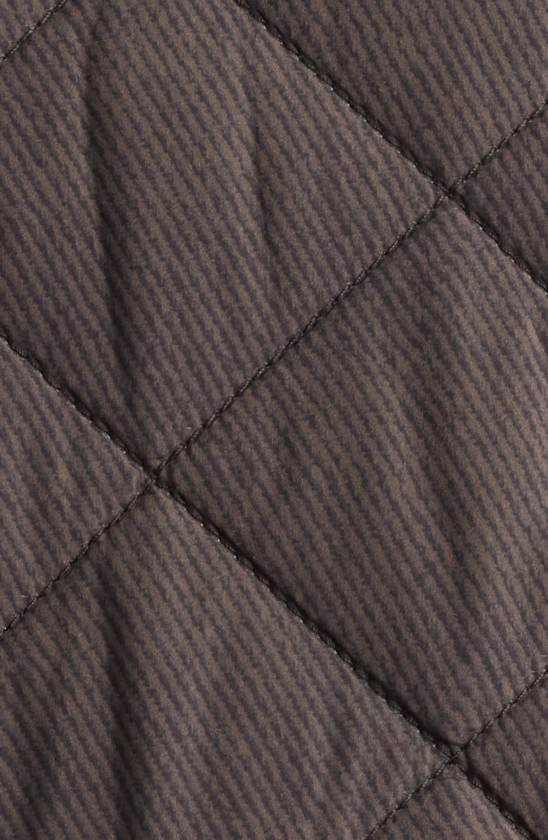 Sam Edelman Quilted Twill Jacket With Faux Shearling Collar, Alternate, color, Brown/ Black Denim