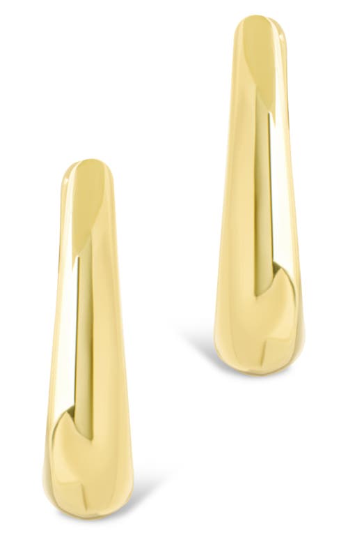 Sterling Forever Nikki Teardrop Hoop Earrings In Gold