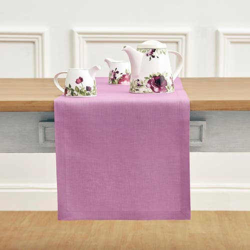 Solino Home Linen Table Runner In Purple