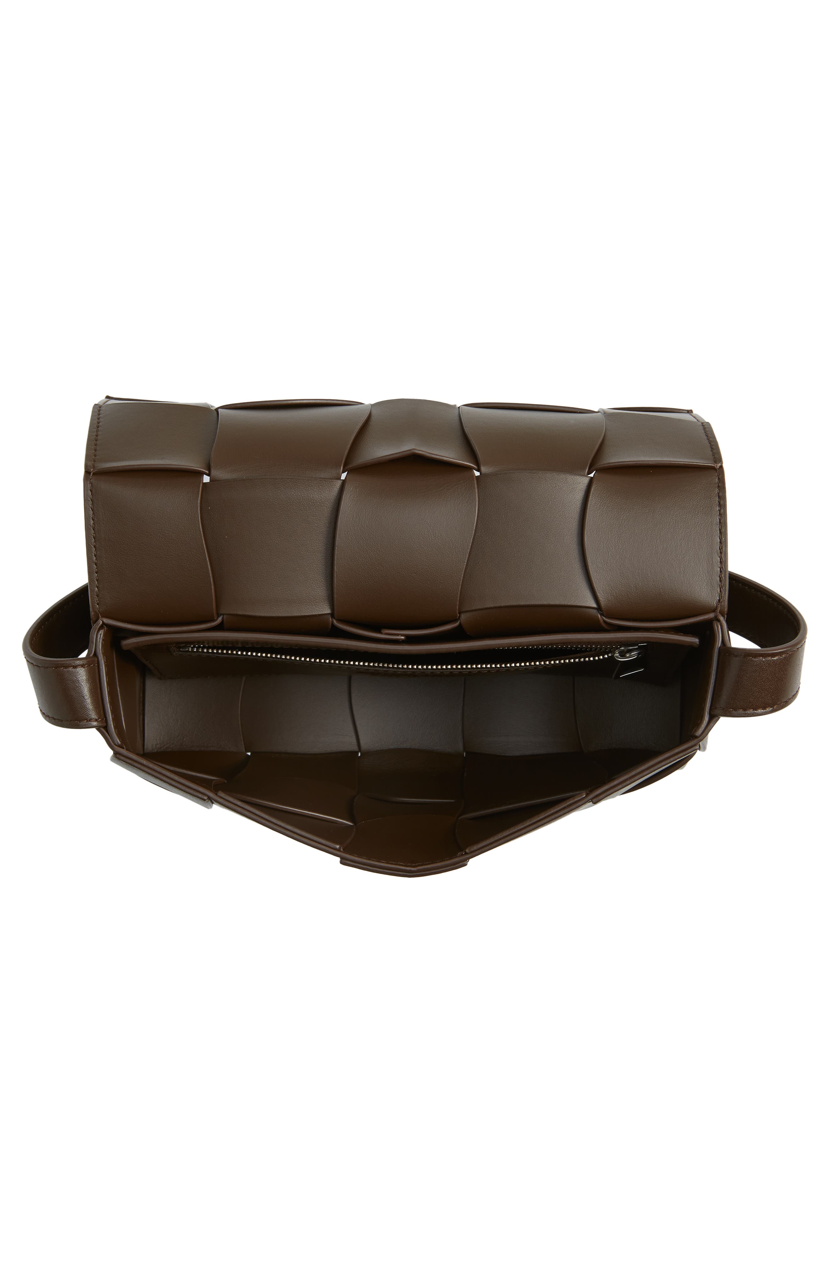 Bottega Veneta Medium Cassette Wavy Intrecciato Leather Crossbody Bag, Alternate, color, 