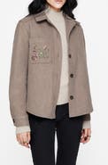 Disturbia Cordelia Floral Frog Embroidered Shacket
