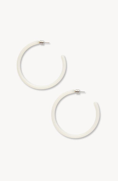 MACHETE Large Hoops in Milk Glass Matte 