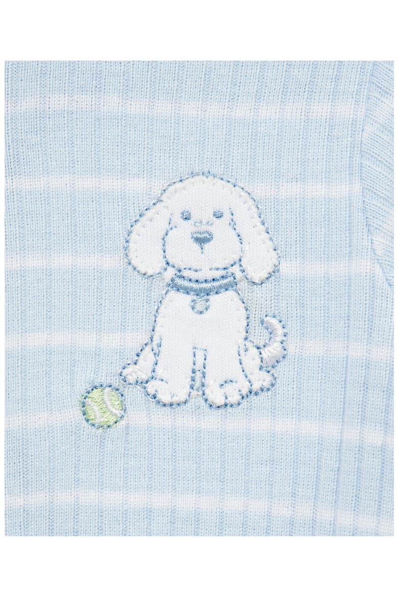 Playful Puppy 2-Pack Organic Cotton Footies, Alternate, color, BLUE