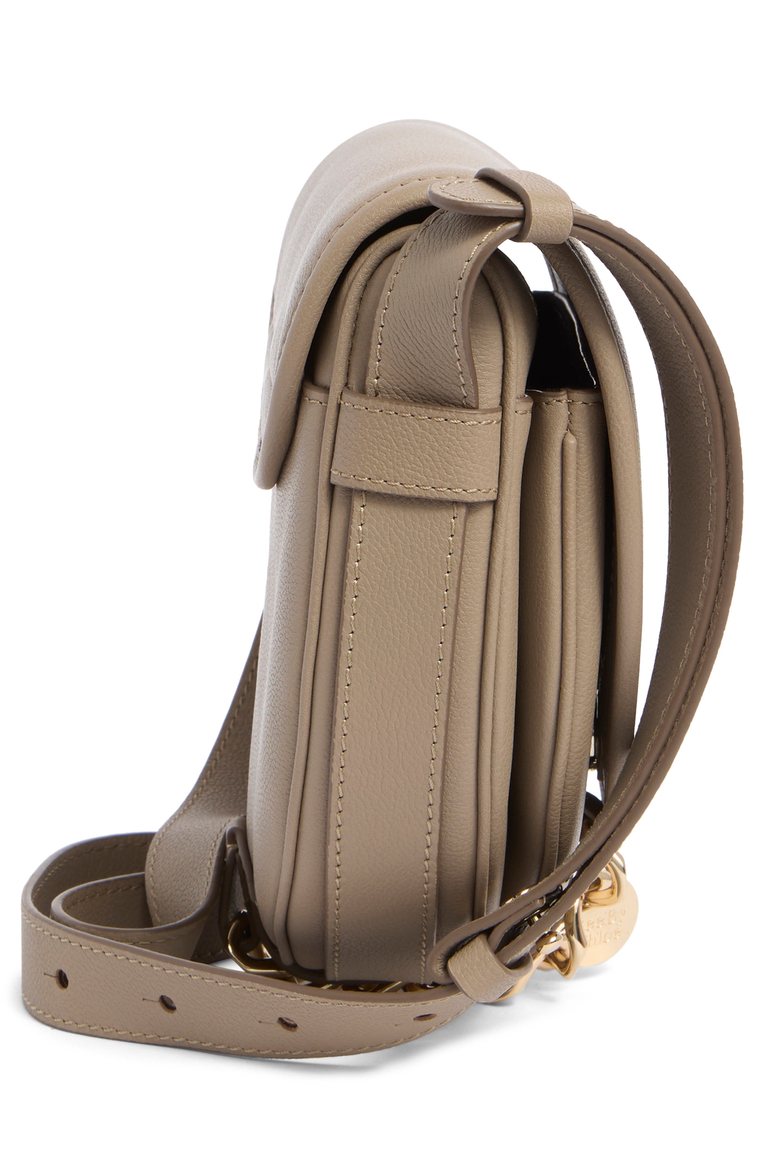 See by Chloé Mara Leather Saddle Bag, Alternate, color, 