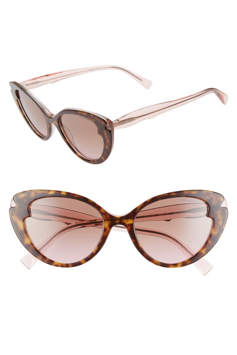 54mm Cat Eye Sunglasses, Main, color, HAVANA/ PINK GRADIENT