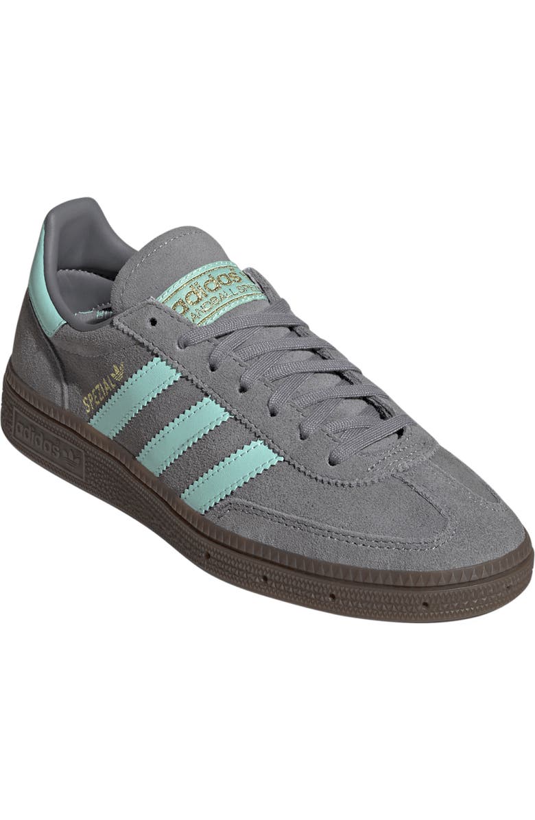 adidas Kids' Handball Spezial Sneaker, Main, color, Grey/ Clear Mint/ Gum