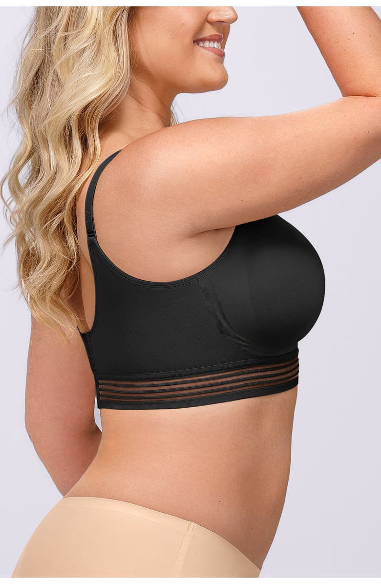 Shapellx Wireless Full Coverage Seamless Bra, Alternate, color, Black