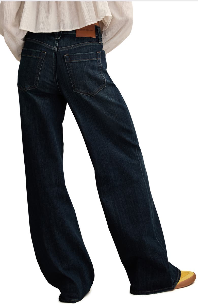 Lucky Brand Stevie High Waist Front Seams Wide Leg Jeans, Alternate, color, Lowkey Wash