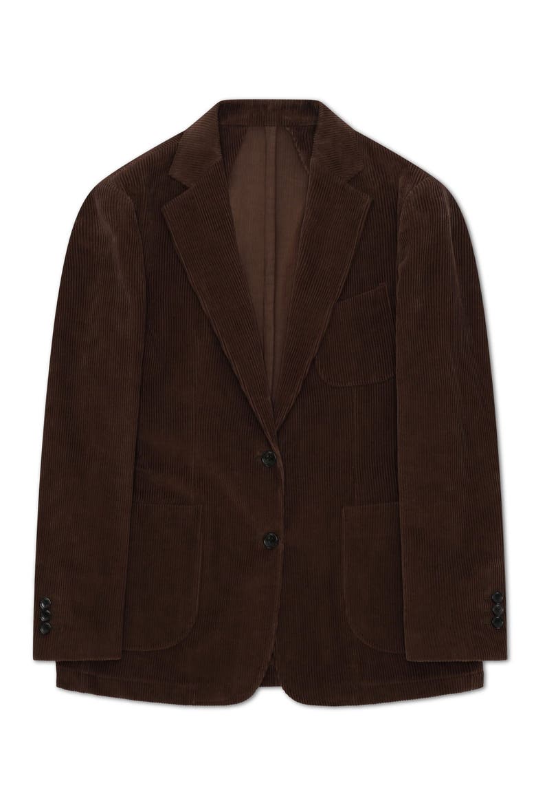 Classic Velvet Blazer, Main, color, Brown