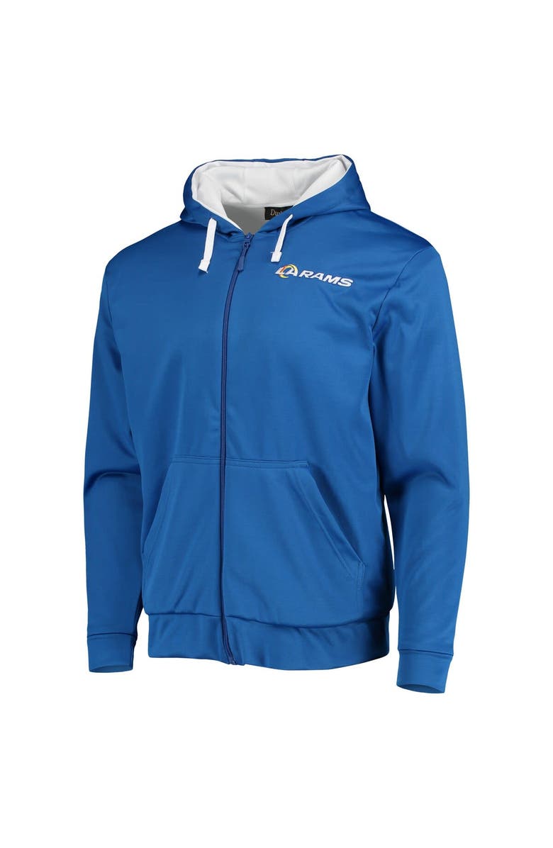 DUNBROOKE Men's Dunbrooke Royal/White Los Angeles Rams Apprentice Full-Zip Hoodie, Alternate, color, Royal
