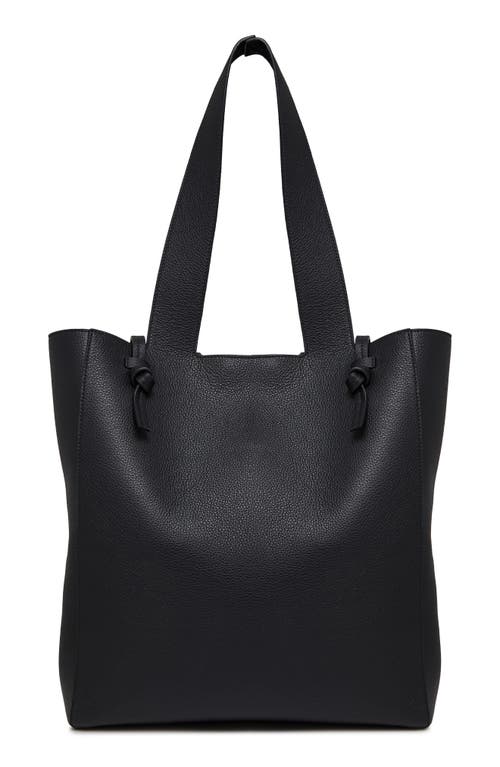 Strathberry Melody Fine Grain Leather Tote In Black