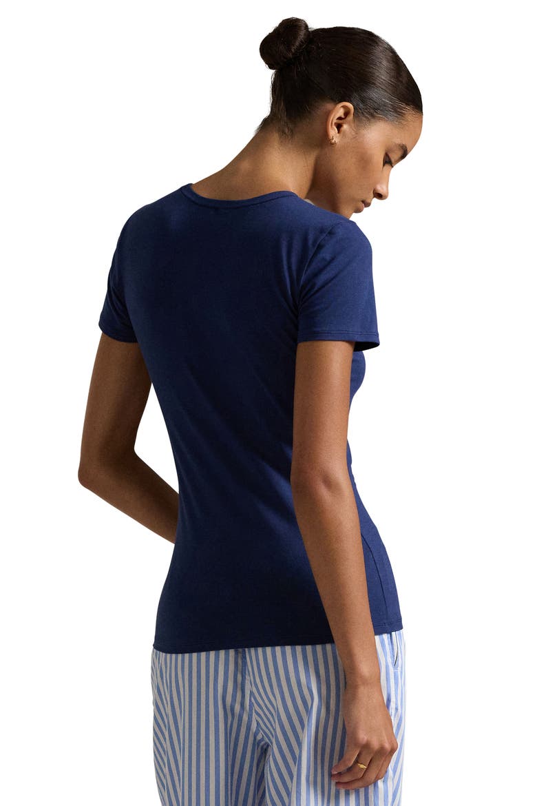 Stretch Cotton T-Shirt, Alternate, color, NAVY