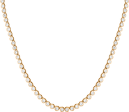 Aurate New York Lab Grown White Sapphire Bezel Tennis Necklace