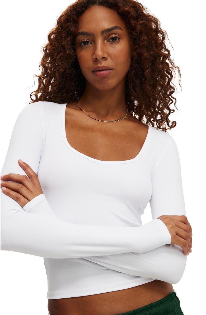 Cotton On Women's Hold Me Long Sleeve, Alternate, color, White