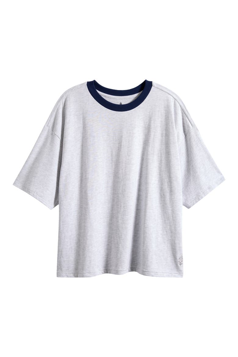 Tackle Heather Oversize Cotton T-Shirt, Alternate, color, WHITE HEATHER GREY