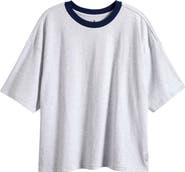 Free People Tackle Heather Oversize Cotton T-Shirt
