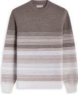 Bugatchi Gradient Stripe Merino Wool Sweater