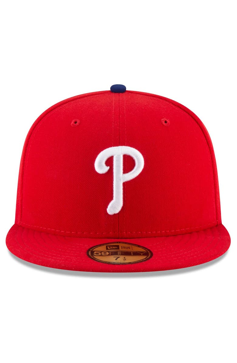 New Era Men's New Era  Red Philadelphia Phillies 2025 MLB Postseason Side Patch 59FIFTY Fitted Hat, Alternate, color, Red