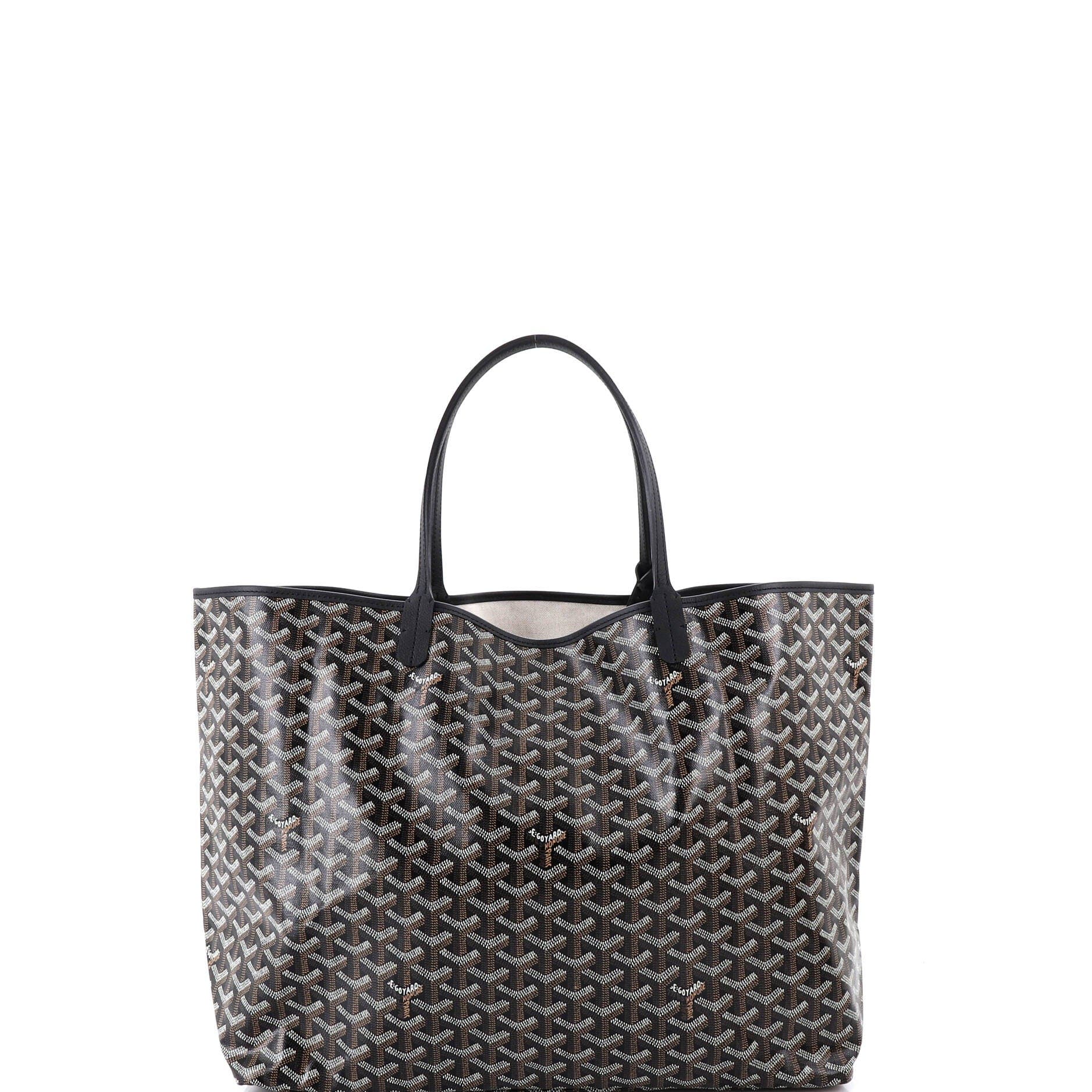 Pre-Owned Goyard Saint Louis Tote Coated Canvas GM, Alternate, color, Black