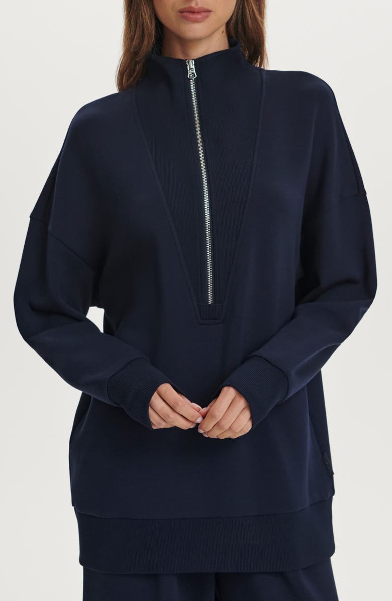 Varley Masie Long Half Zip Sweatshirt, Main, color, Navy