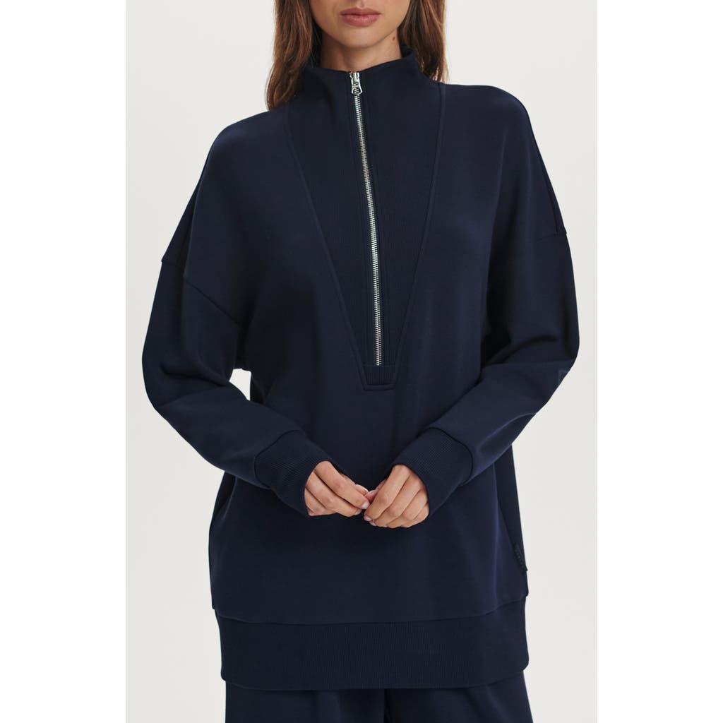 Varley Masie Long Half Zip Sweatshirt In Blue