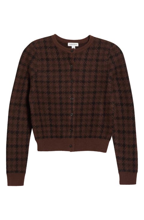 Jacquard Merino Wool Cardigan