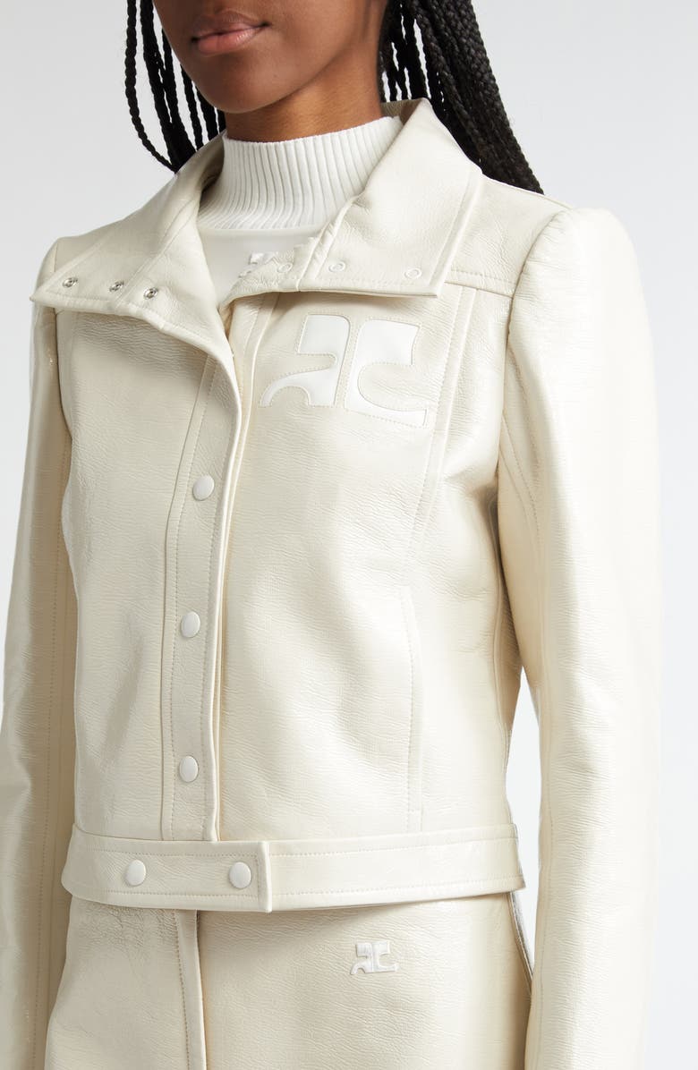 Courrèges Re-Edition Vinyl Jacket, Alternate, color, Off White