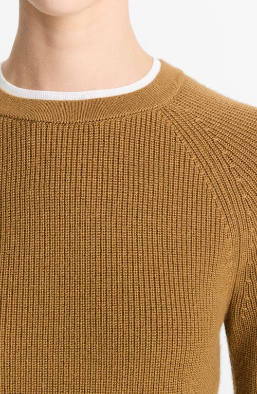 Vince Contrast Trim Merino Wool & Cashmere Sweater
