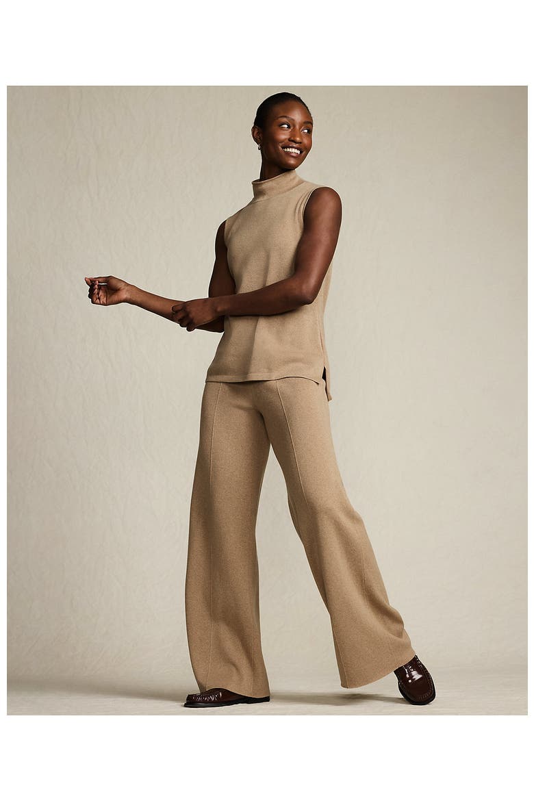 Fine Gauge Cotton Sweater Pants, Alternate, color, Vicuna Heather