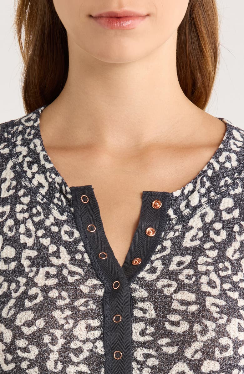 Free People Going Places Waffle Knit Cardigan, Alternate, color, Charcoal Combo