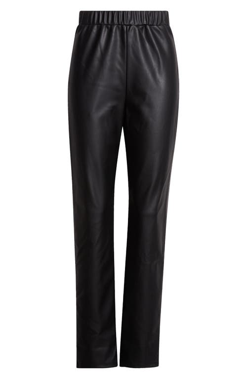 Mm By Max Mara Echo Faux Leather Pants In Black