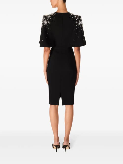 Jenny Packham Zeya Sequin-embellished Midi Dress In Black