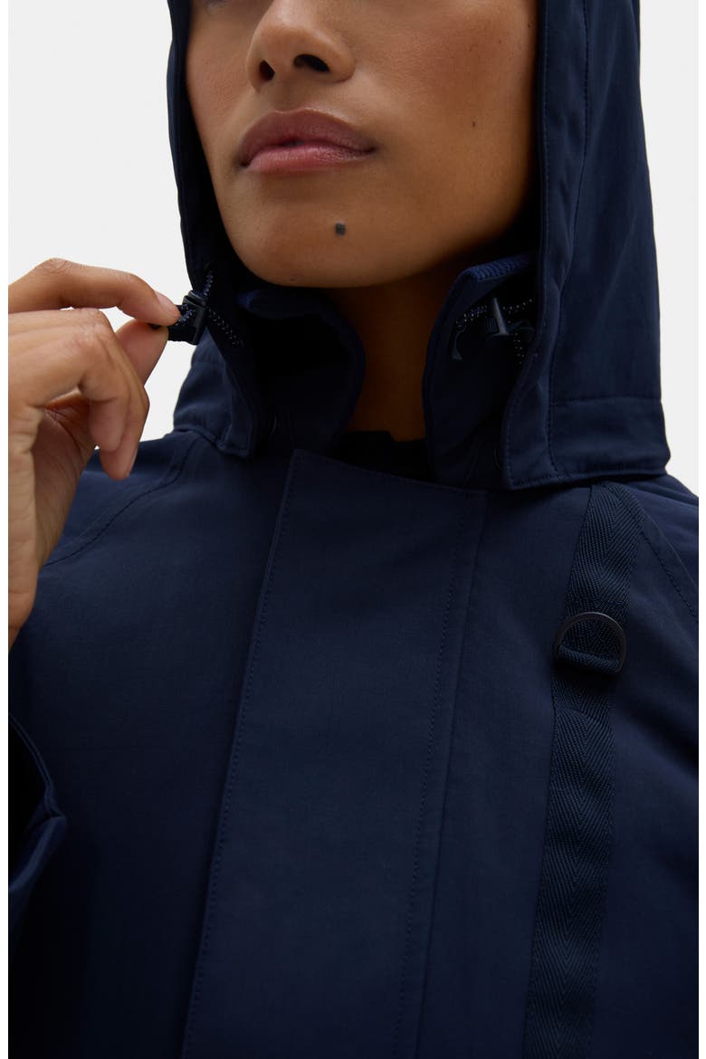 Hooded Rain Jacket, Alternate, color, NAVY